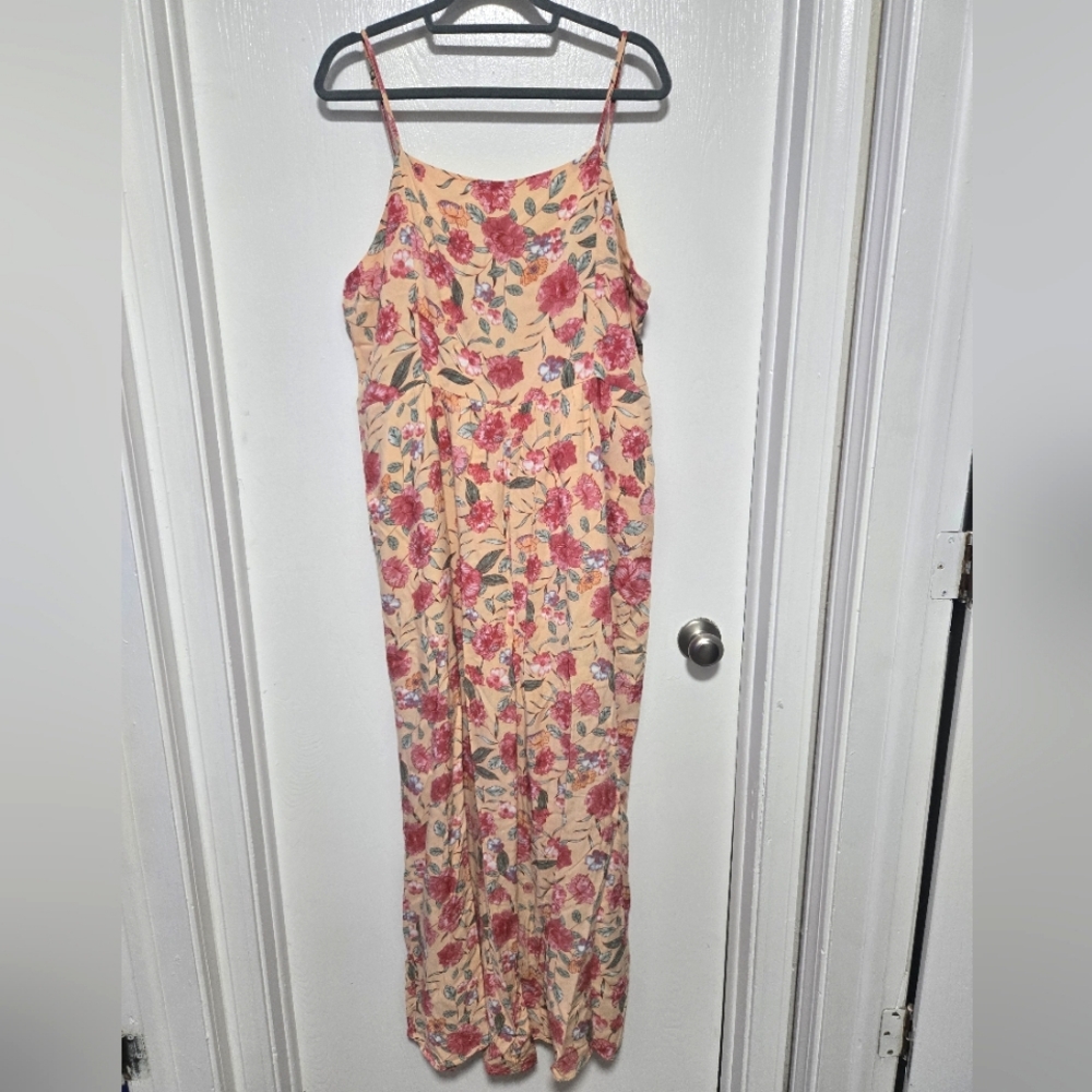 Floral Pink Wide Leg Jumpsuit